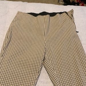 A New Day business style pants. Checkered tan and brown. Size 4.